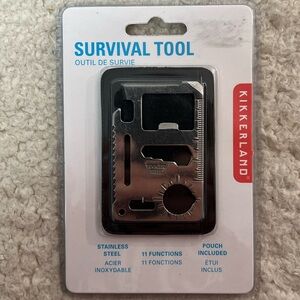 𝅺Kikkerland Silver Stainless Steel Wallet Pocket Survival Tool NWT